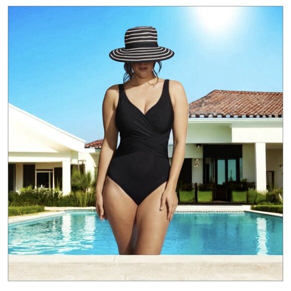 Lands End Slender suit black tummy control Black - Picture 1 of 5